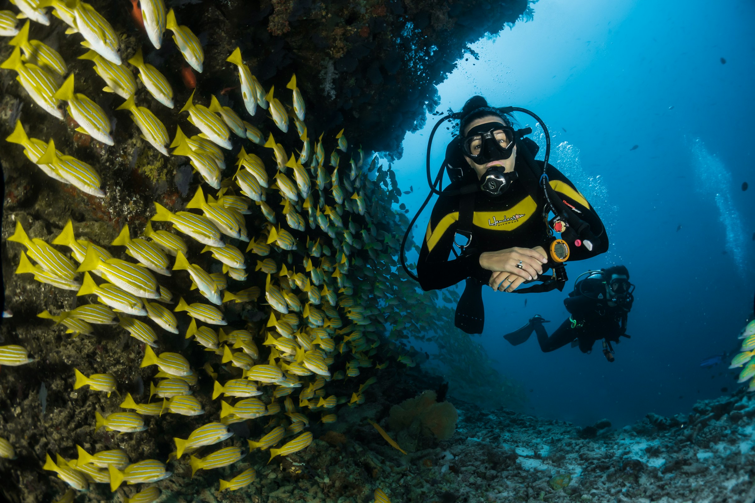 Underwater snorkeling in the Maldives